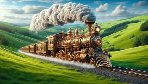 A.I. generated image of Steampunk Steam Train.
https://john-hughes-photographic.pixels.com/featured/ai-generated-steampunk-steam-train-john-hughes.html